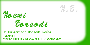 noemi borsodi business card