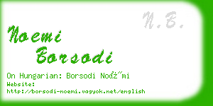 noemi borsodi business card